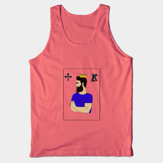 Playing white card King Tank Top by Miss Fox